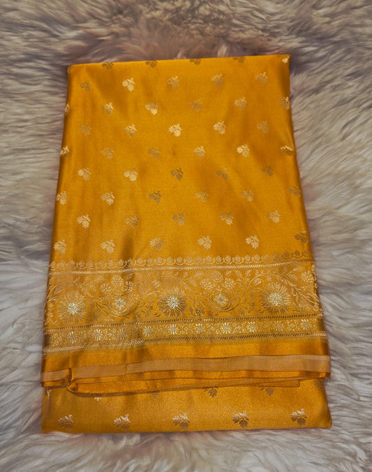 Elegant Self Jacquard Satin Saree