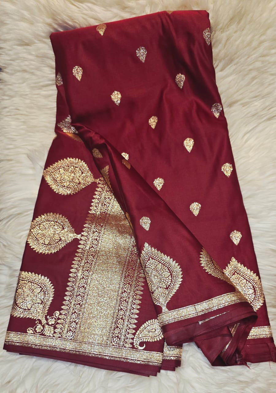 Mashroo Silk Saree - Maroon