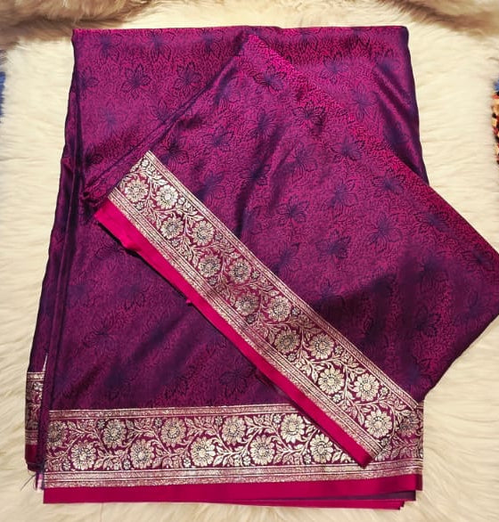 Purple Mashroo Saree