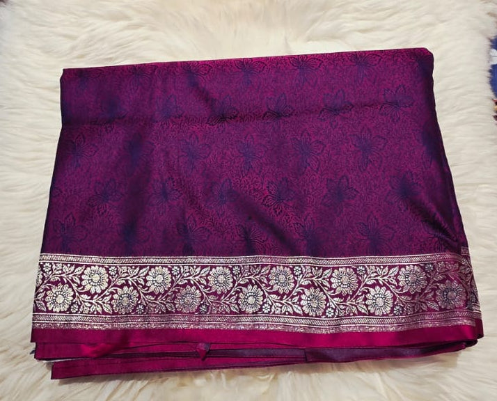 Purple Mashroo Saree