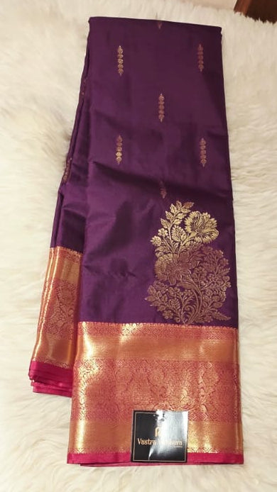 Semi Premium Quality Kanchi Silk Saree - Royal Purple
