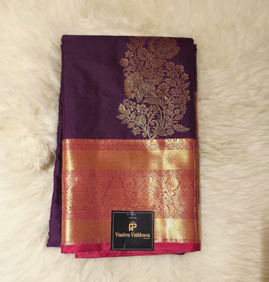 Semi Premium Quality Kanchi Silk Saree - Royal Purple