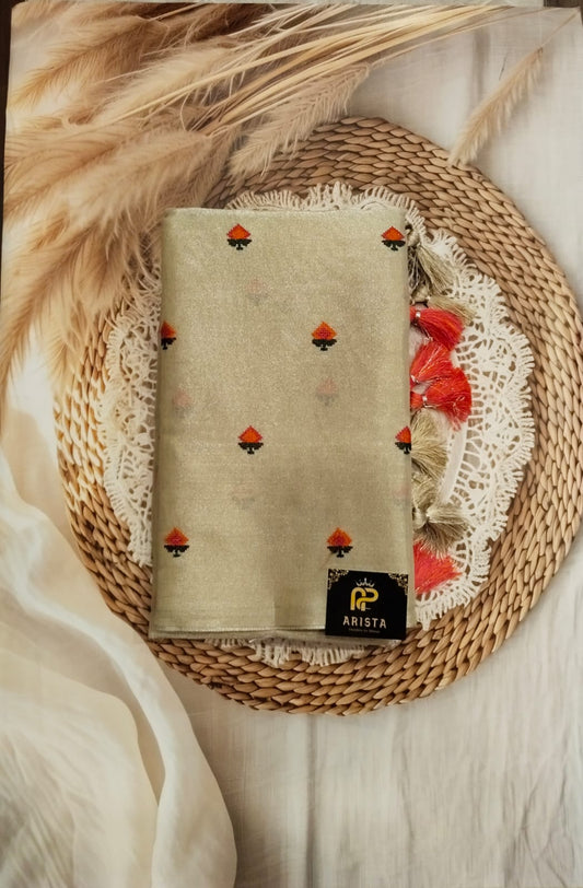 Linen Embroidery Sarees(Janaki)