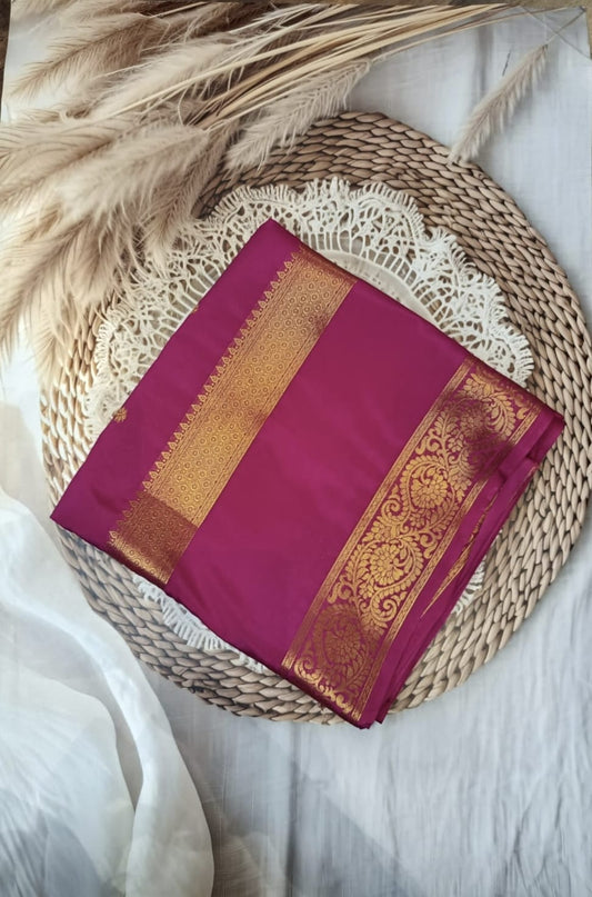 Semi Crepe Silk Bentex Border Butta Saree