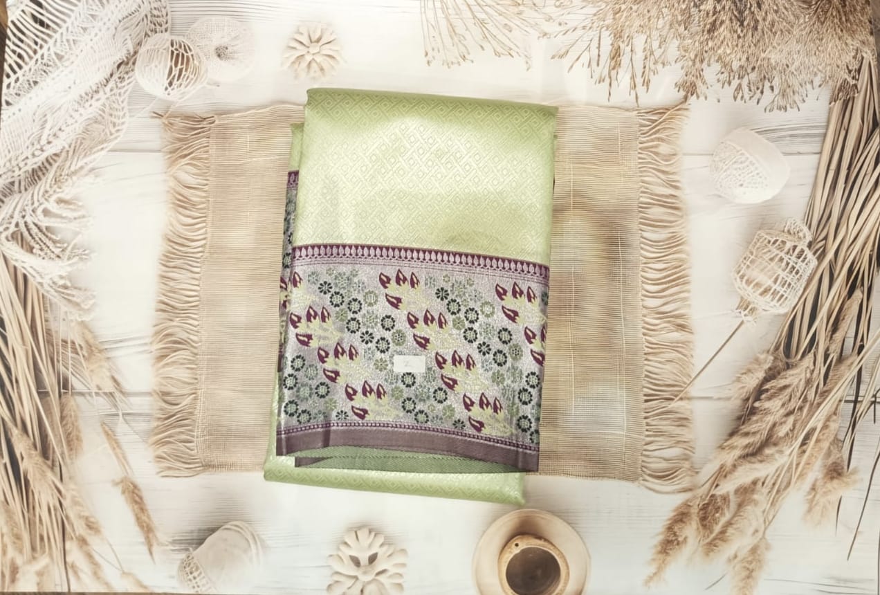 Semi Kanchi Designer Soft Silk Saree