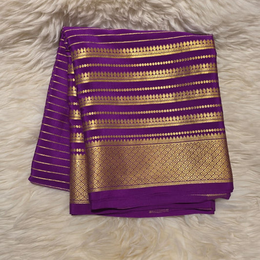 Pure Crepe Mysore Silk Saree Checks