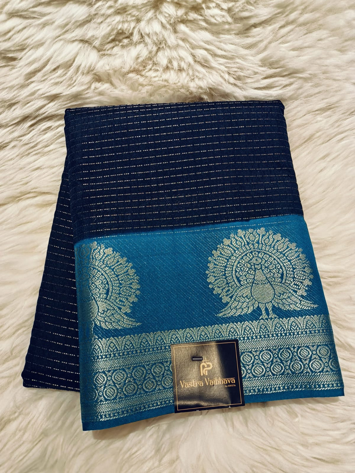 CANBERRY SILK -NAVY BLUE & SKY BLUE