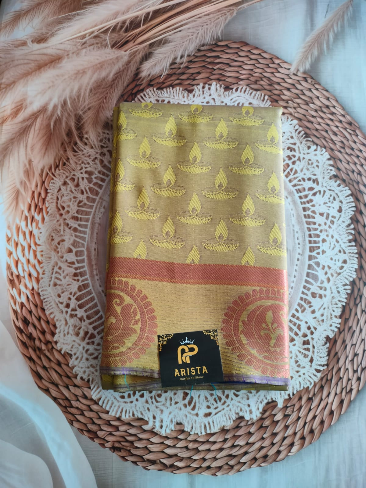 SEMI KANCHIPURAM SILK SAREE -LIGHT GREEN