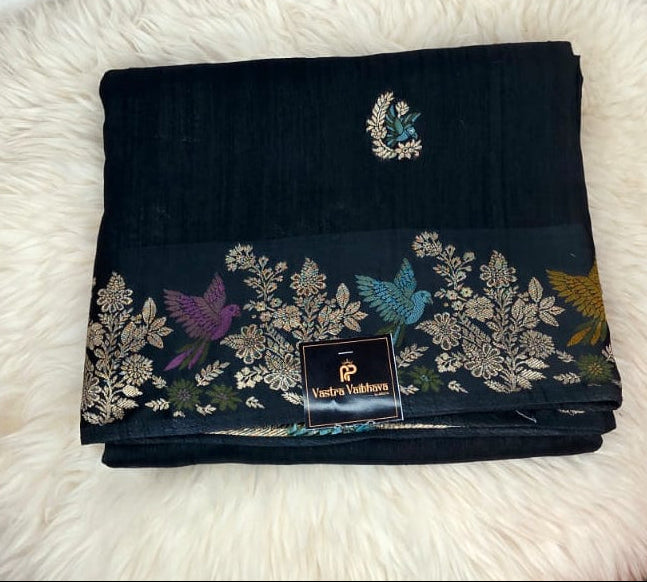 Viscose Disigner saree-Black