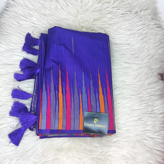 Bangalore Silk Saree –Rich  Royal Blue