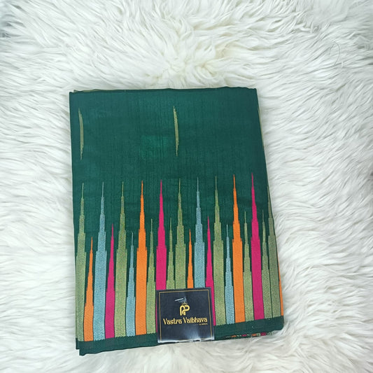 Bangalore Silk Saree- Bottle Green