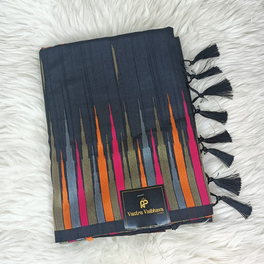 Bangalore Silk Saree -Deep Black