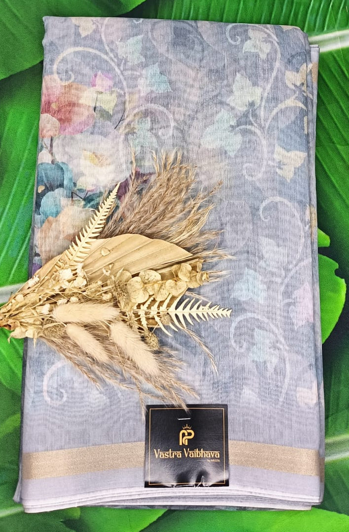 Mul Chanderi Sree-Soft Grey