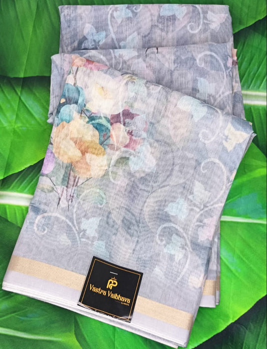 Mul Chanderi Sree-Soft Grey