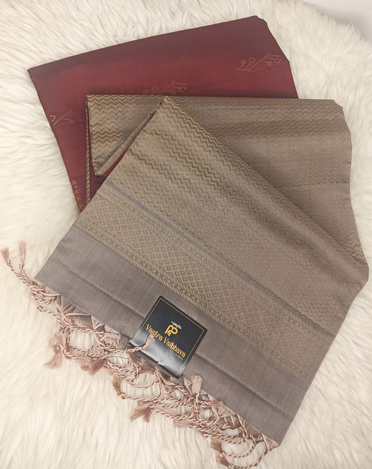 Pure Soft Silk Saree- Rich Maroon