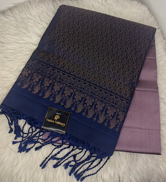 Pure Soft Silk Saree-Mauve