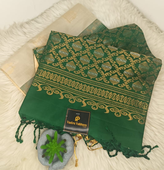 Pure Soft Silk Saree- Elegant Ivory