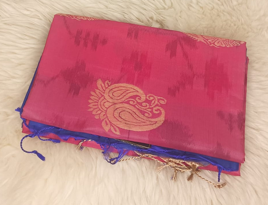 Pure Soft Silk Saree -Rose Pink