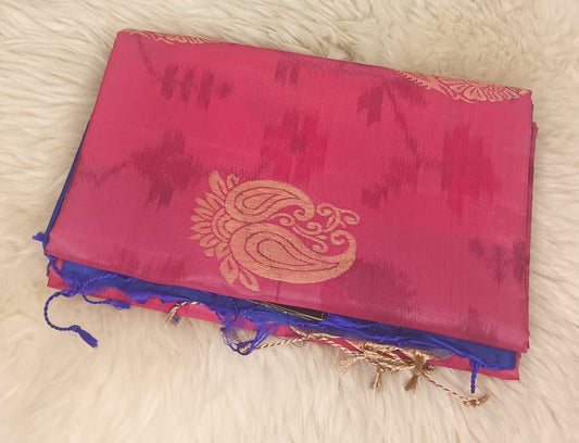 Pure Soft Silk Saree -Rose Pink