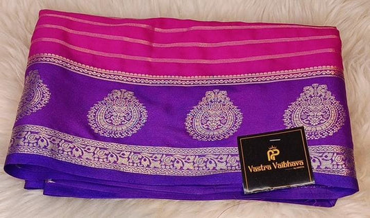 Semi-Premium Crepe Saree - Rich Pink