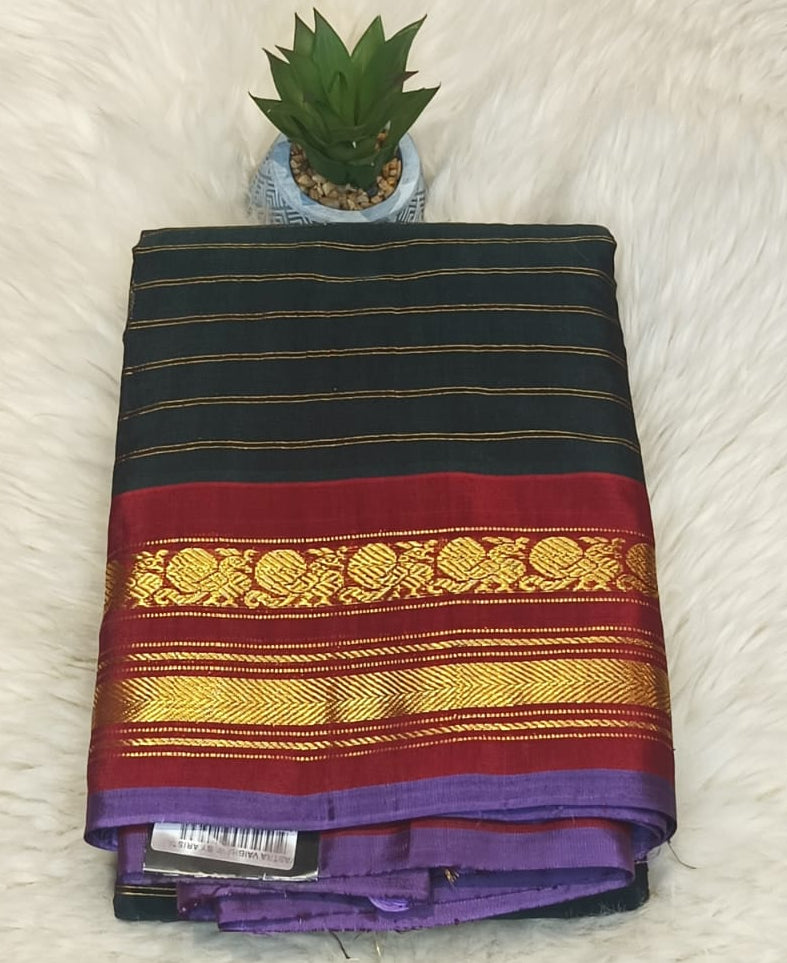 Pure Gadwal Silk - Black