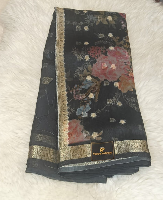Pure Organza Digital Printed Saree