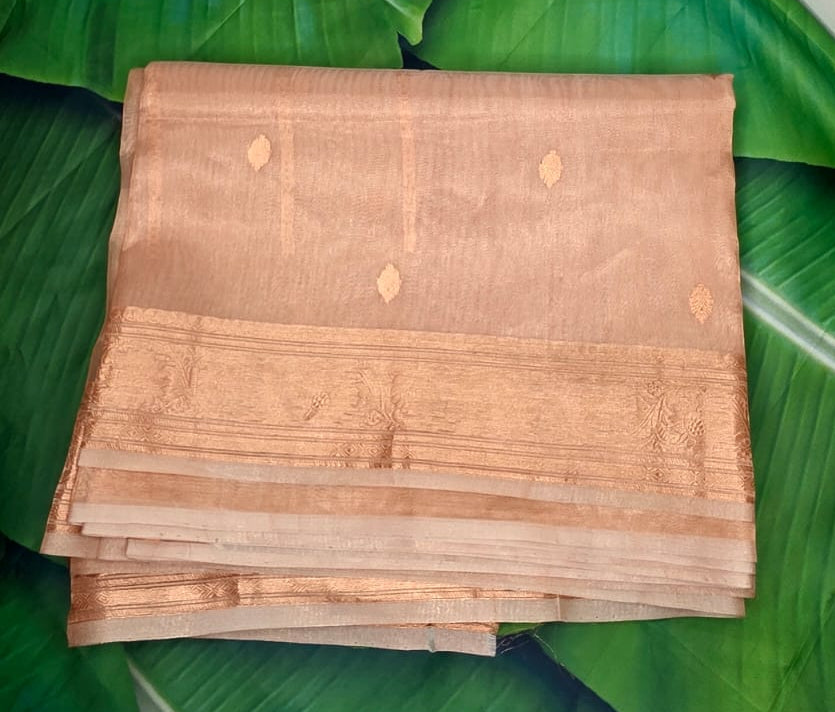 Pure Tissue Silk Saree - GOLDEN