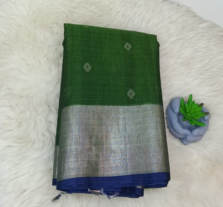 Elegant Pure Cotton Silk Saree with Butta Motifs