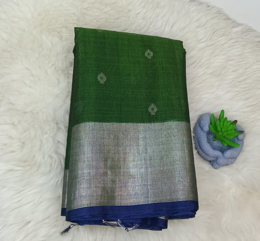 Elegant Pure Cotton Silk Saree with Butta Motifs