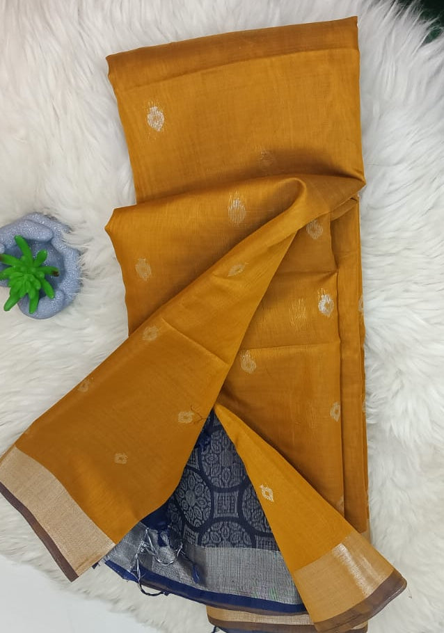 Elegant Pure Cotton Silk Saree with Butta Motifs