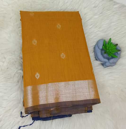 Elegant Pure Cotton Silk Saree with Butta Motifs