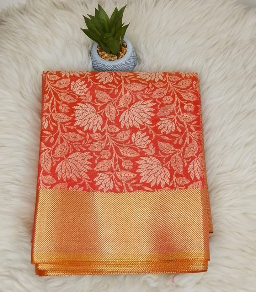 Premium Quality Semi Banarasi Brocade Saree