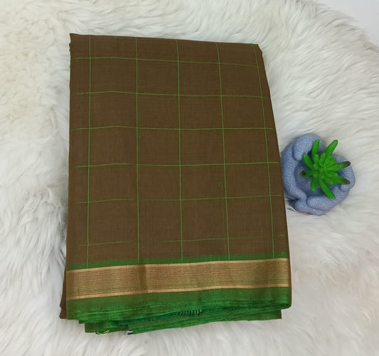 Pure Cotton Silk Checks Saree