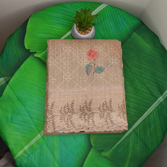 Cotton Silver Sparkle Saree