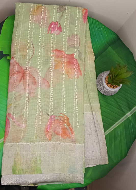Cotton Boring Saree-Floral prints