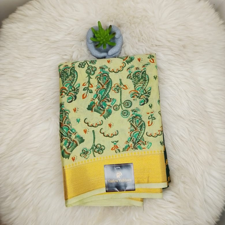 SEMI CREPE SILK SAREE - MIDDLE BOARDER