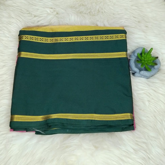 SEMI CREPE SILK SAREE - 4LINE BOARDER