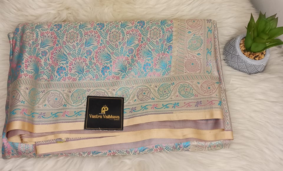 Premium Banarasi Dhori Zari Meenakari Saree