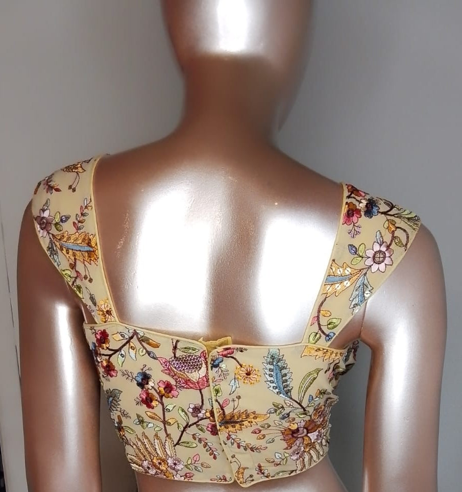 Natural Crepe Floral Blouse
