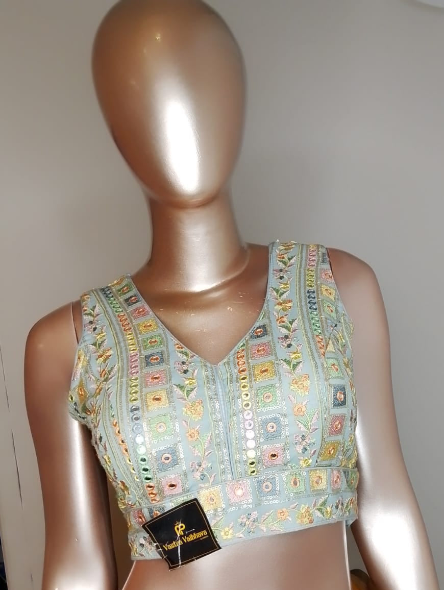 Hand-Embroidered Designer Blouse