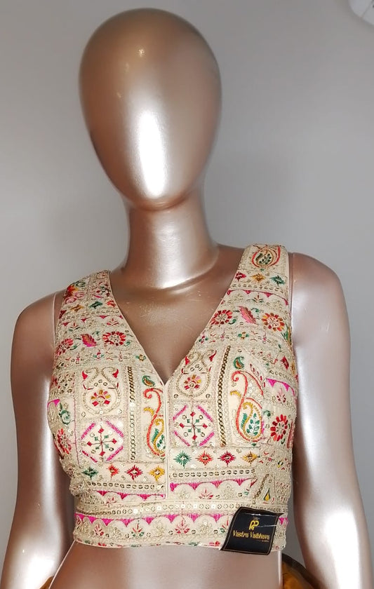 Hand-Embroidered Designer Blouse