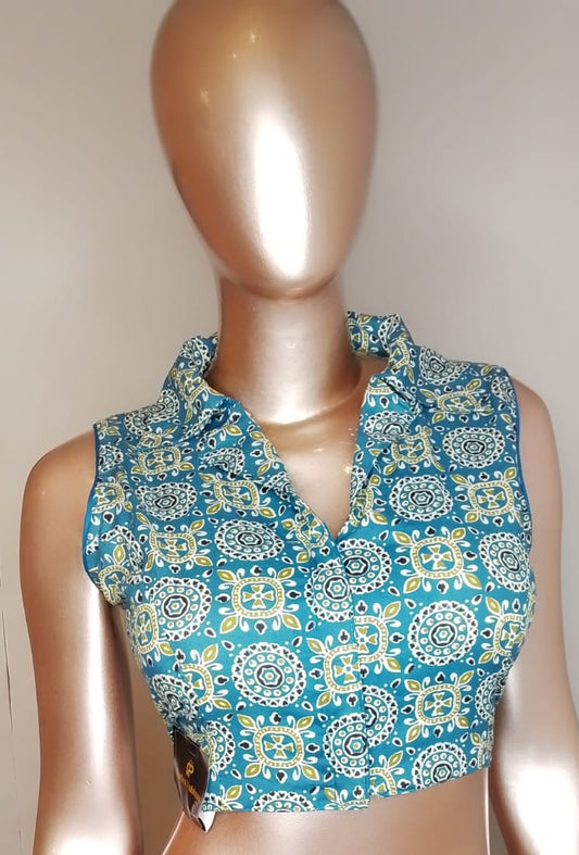 Kalamkari Printed Collar Blouse