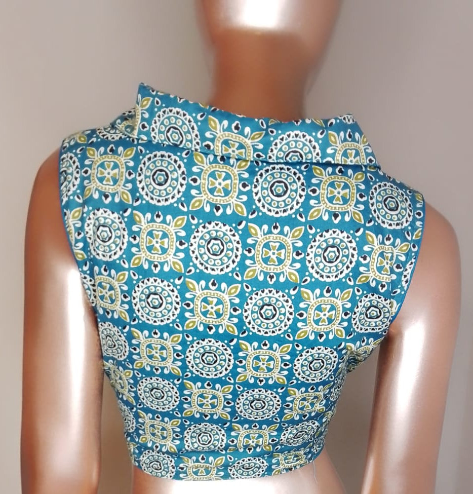 Kalamkari Printed Collar Blouse