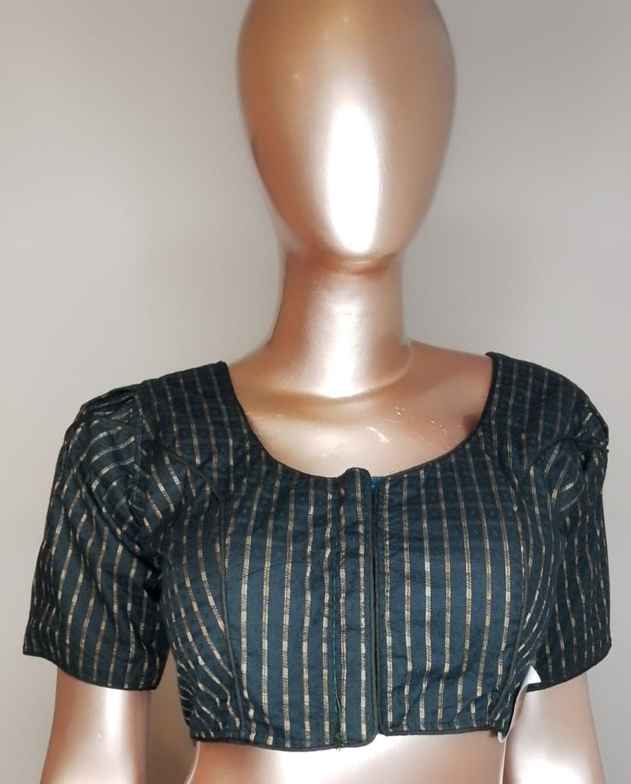 Striped   Blouse- BLACK