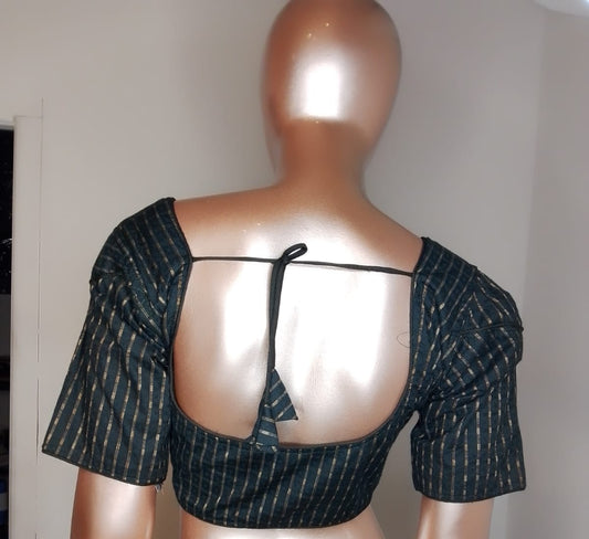 Striped   Blouse- BLACK