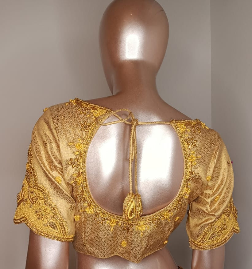 Hand Work Blouse -Cream