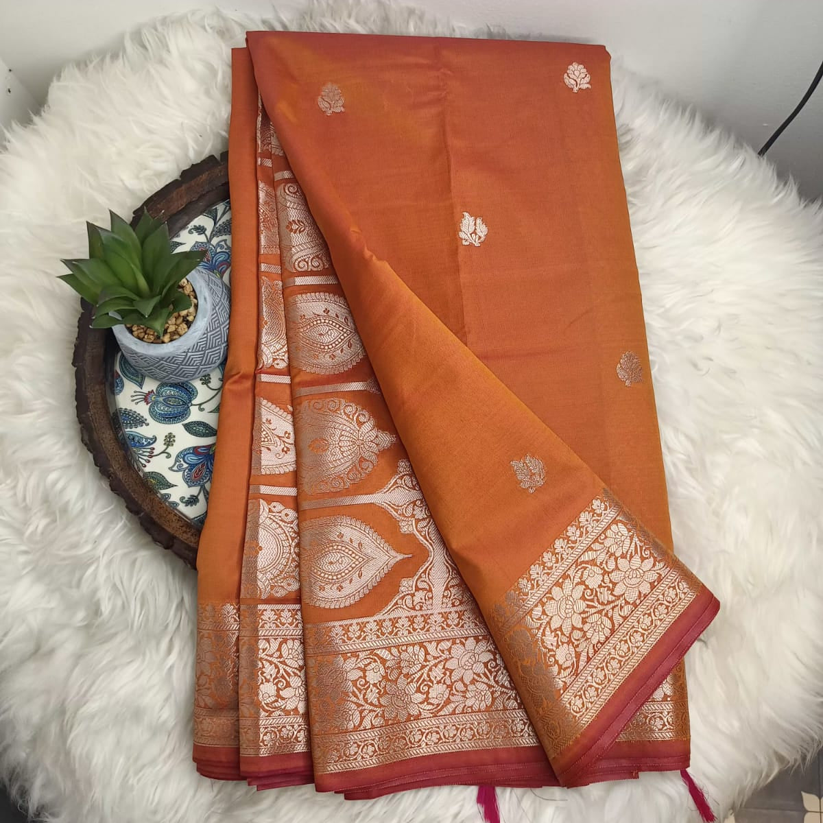 Semi Mashroo Silk Saree