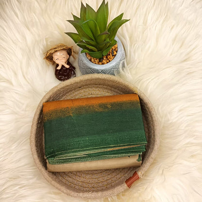 Banana Stem Saree – Matchbox Size Folding (No Blouse)