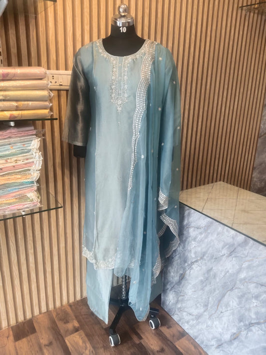 Tissue Silk Hand Work Kurta Set
