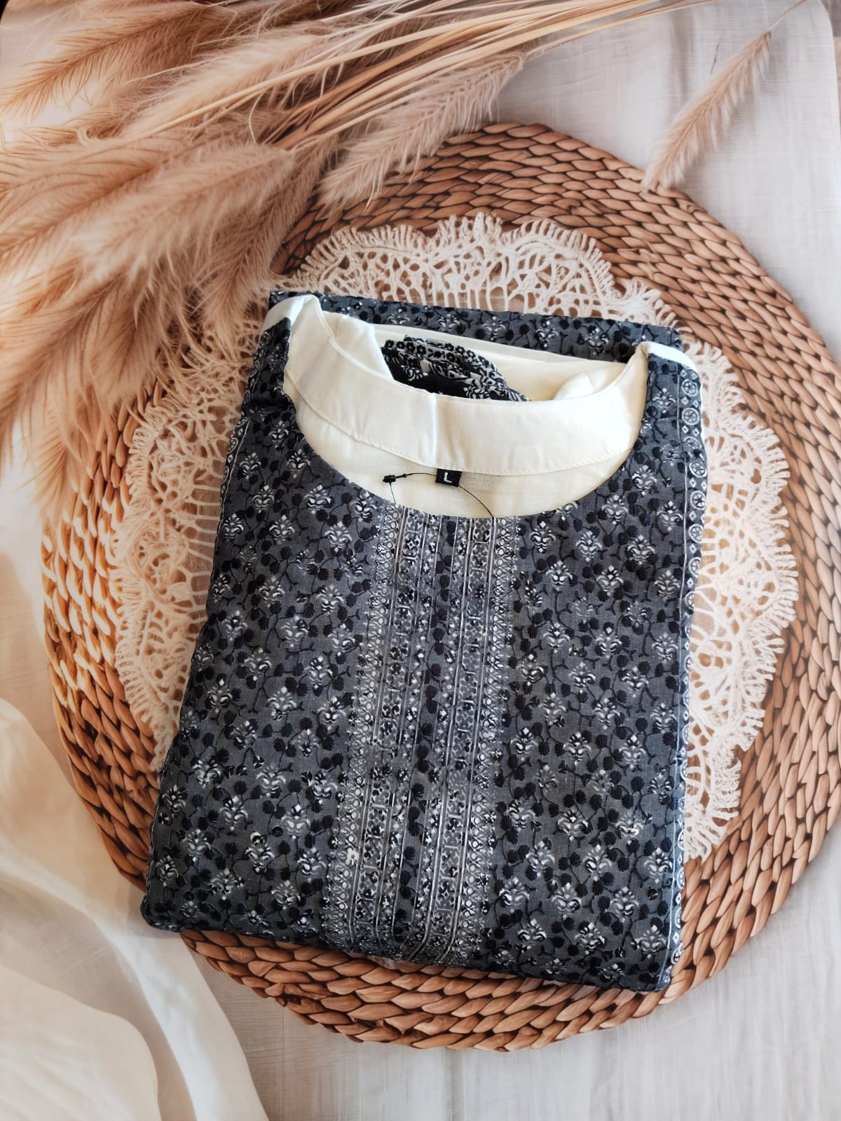 Black Cotton with Embroidery work